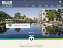 Tablet Screenshot of ecoquartier-ginko.fr